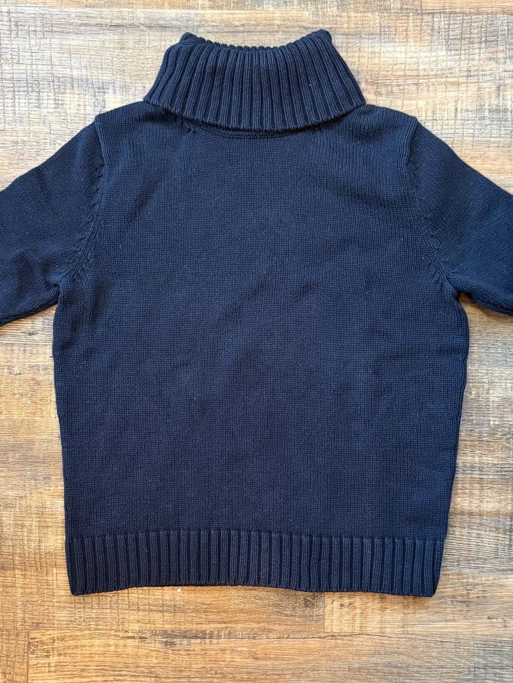 Lauren Ralph Lauren Black Cotton Turtleneck Sweater Short Sleeve Small